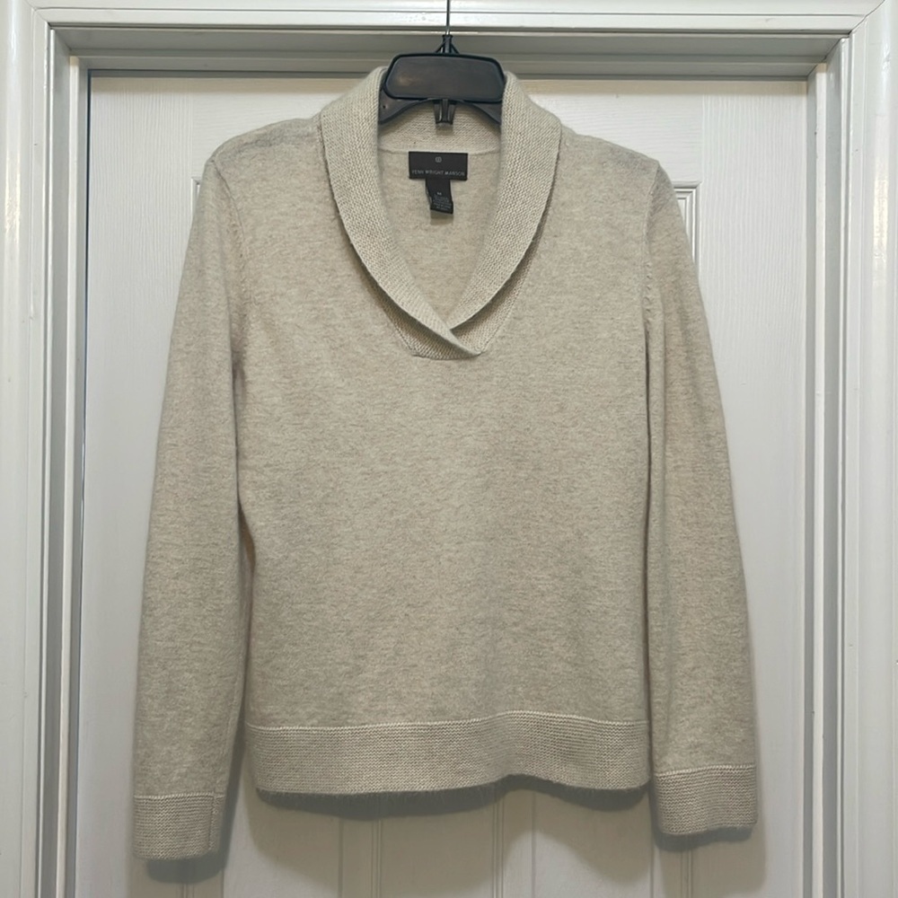 Fenn Wright Manson - angora blend v neck collared pull over - size M
